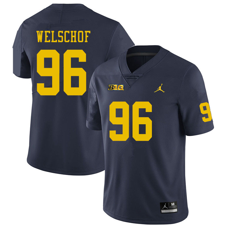 Men #96 Julius Welschof Michigan Wolverines College Football Jerseys Sale-Navy